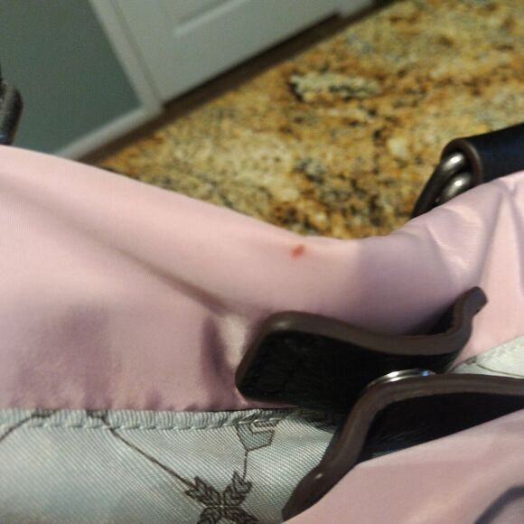 Aimee Kestenberg Lighten Up Tote Purse Handbag Nylon and Leather Blush Pink - Picture 8 of 15